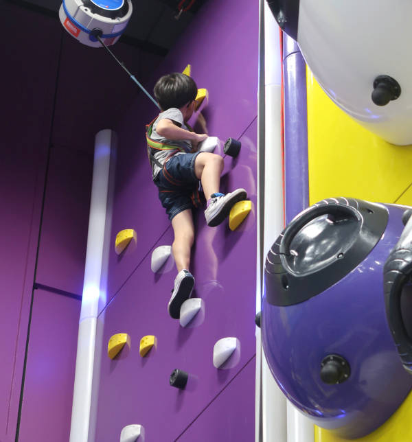 SuperPark Singapore Indoor Playground Rock Climb