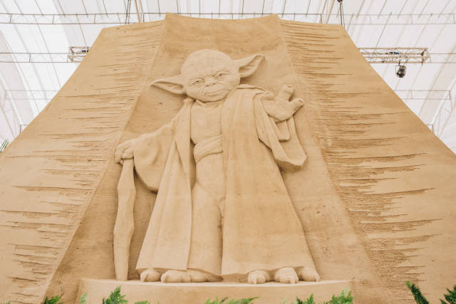 Jedi Master Yoda offers his wisdom at sentosa sandsation