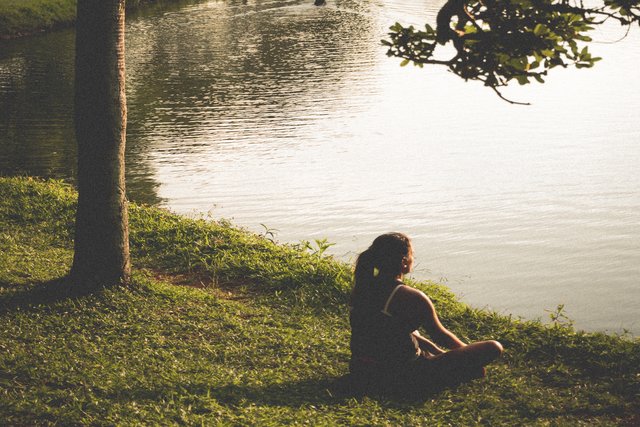 Quiet time by the lake