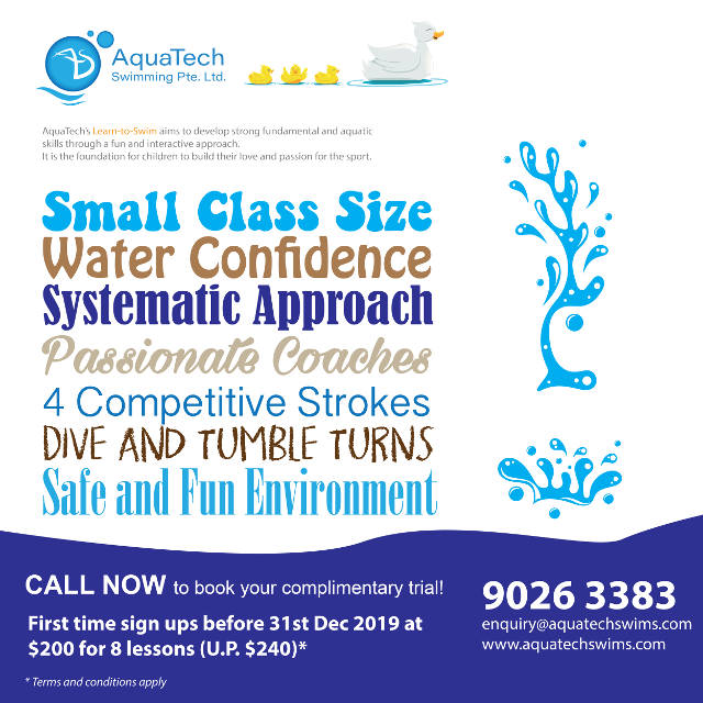 aquatech swimming free trial class