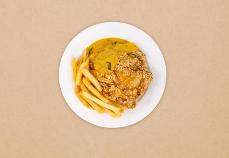 Breaded Chicken Cutlet with Salted Egg Sauce at IKEA