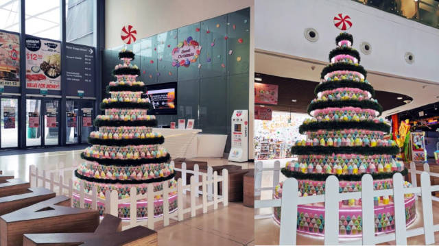 Christmas Cupcake Tree Kallang Wave Mall