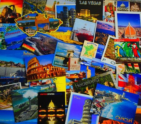 Travel postcards