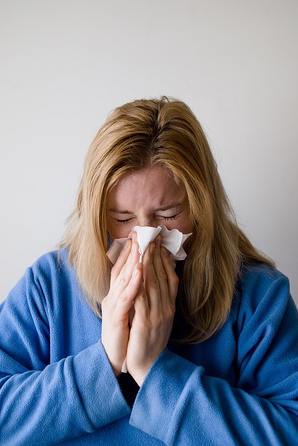 Woman Sneezing