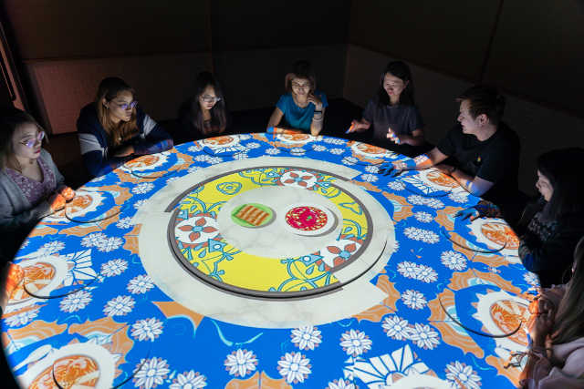 Visitors partake in an immersive multimedia feast for the senses