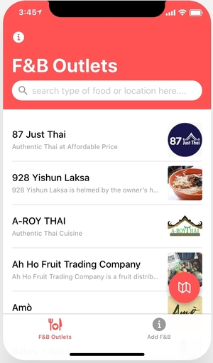 SG United Food Directory App