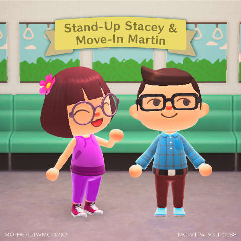Animal Crossing Stand-Up Stacey and Move-in Martin Singapore