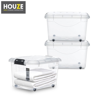 Shopee HOUZE 30L Motif Storage Box with Wheels Set Of 3