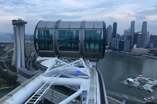 singapore flyer marina bay view