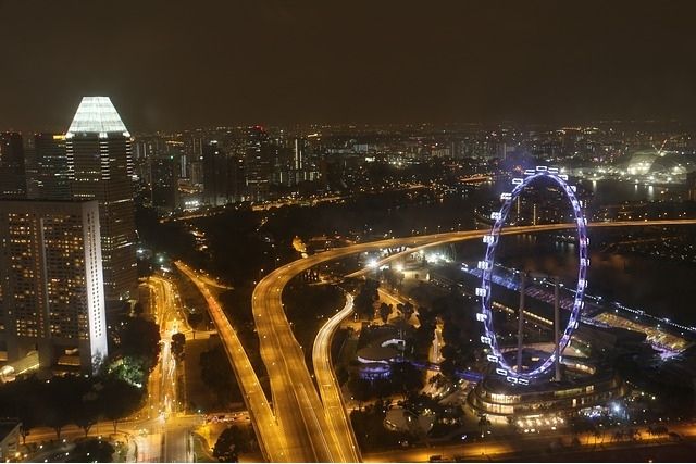 singapore flyer night view