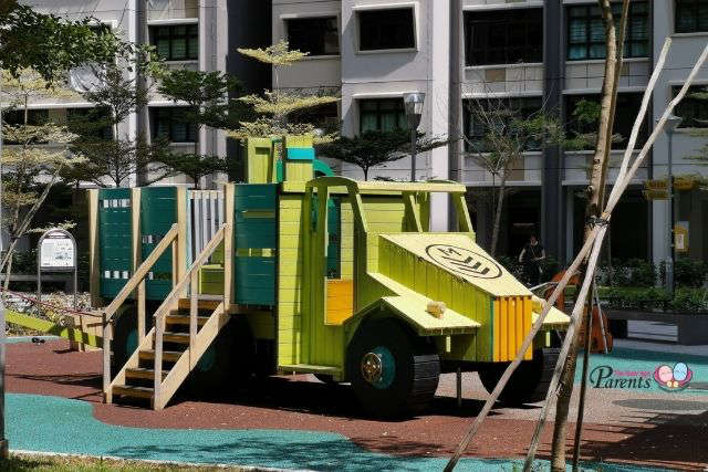 children outdoor army truck playground