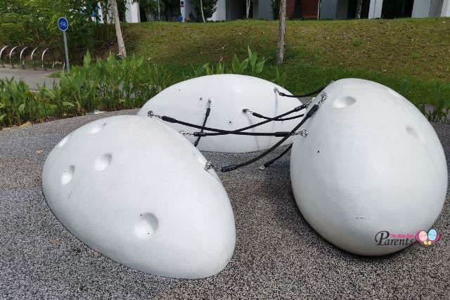 weird rocks obstacle tank playground