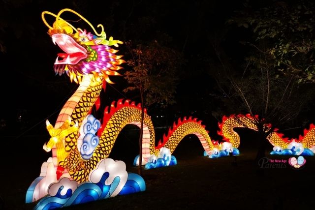 festival of lights at jurong lake gardens dragon