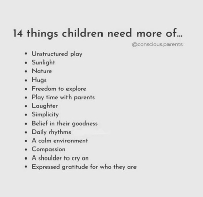 Things Every Child Need More of