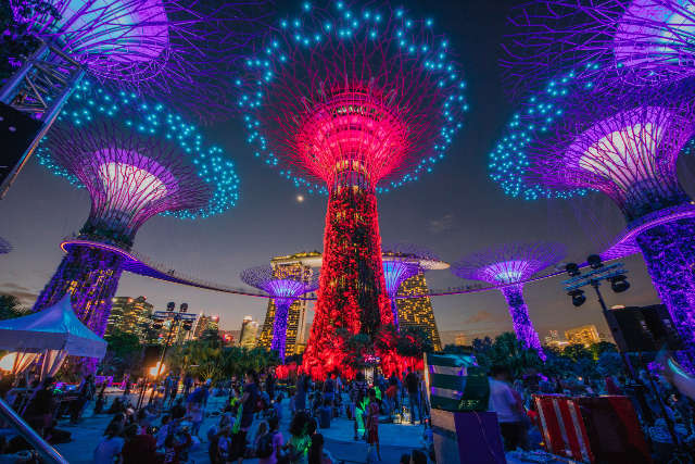 gardens by the bay light show timings