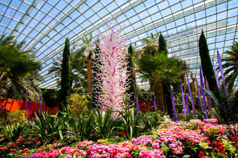 Dale Chihuly Glass in Bloom White Tower