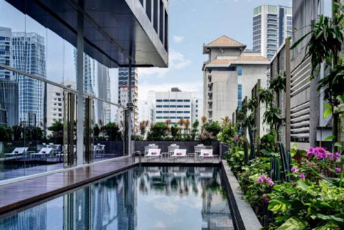 YOTEL Singapore outdoor terrace pool