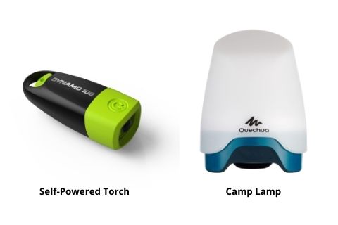 Camping must have Self-Powered Torch and Camp Lamp