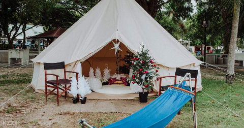 Glamping at East Coast Park, West Coast Park or Pasir Ris Park