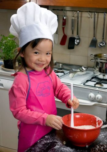 children in the kitchen