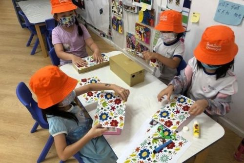 Children at Little Footprints Preschool Care for Elderly