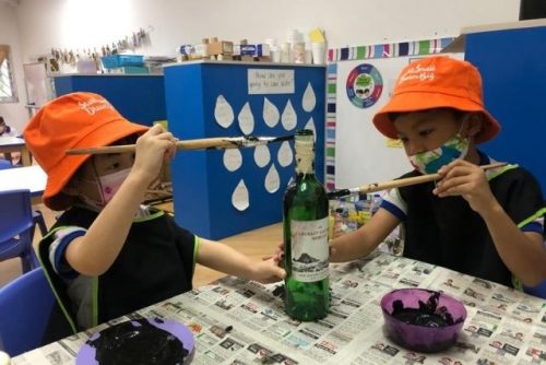 Children at Little Footprints Preschool at Bedok Reservoir