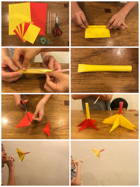 Home Science experiment Paper Rocket