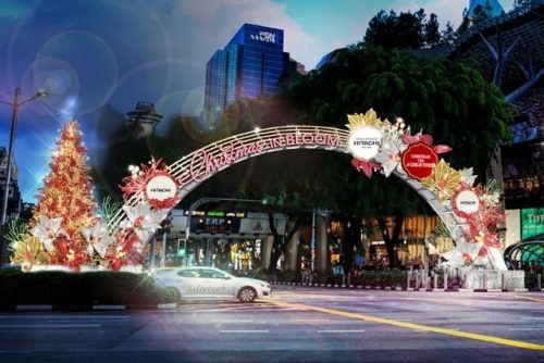 Orchard Road Christmas light-up 2021 main arch artist impression