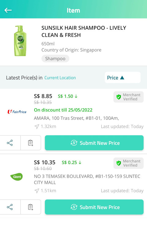 Price Kaki App Singapore