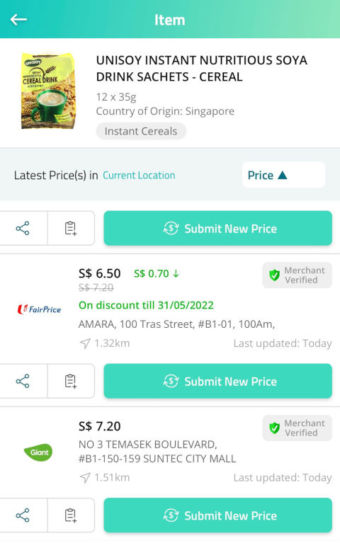 Price Kaki Singapore price comparison