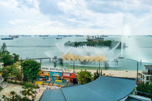 Central Beach Bazaar Sentosa Aerial View