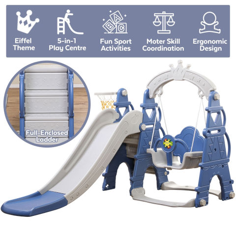 5-in-1 Slide Swing for Kids