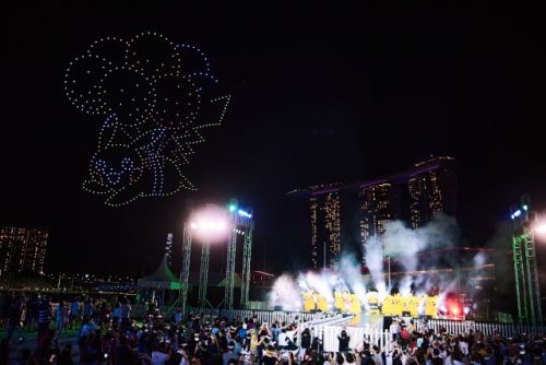 Pikachu Night Show at Promontory at Marina Bay