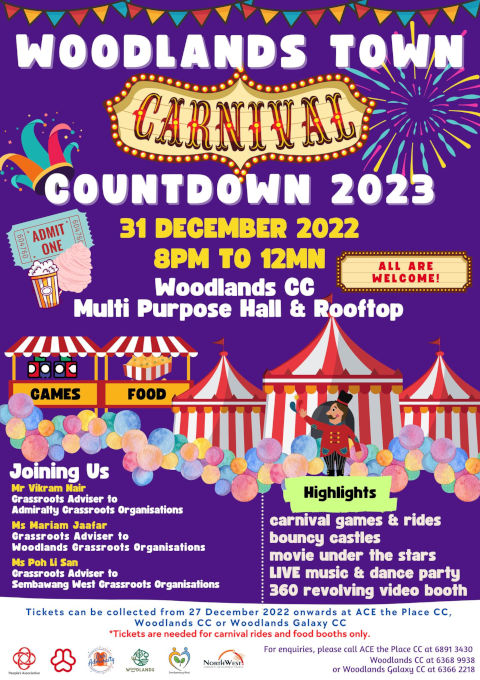 Woodlands Town New Year Countdown Carnival 2023