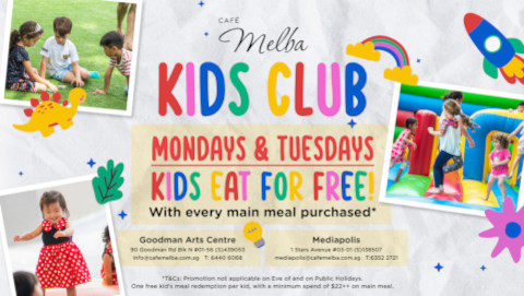 Cafe Melba kids Eat for Free