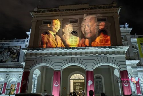 National Museum National Day facade projection Lee Kuan Yew