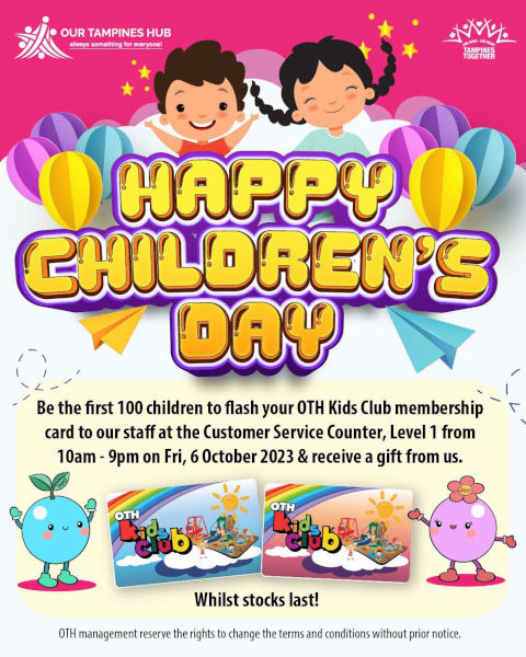 Our Tampines Hub Children's Day Promotion