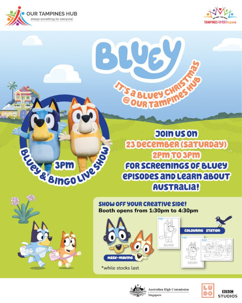 Our Tampines Hub Bluey and Bingo Live Show