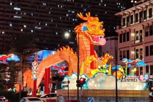 Chinatown Chinese New Year Street Light-Up Dragon