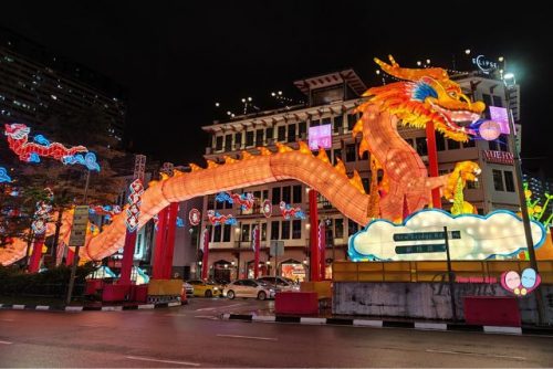 Chinatown Chinese New Year Street Light-Up Dragon Night