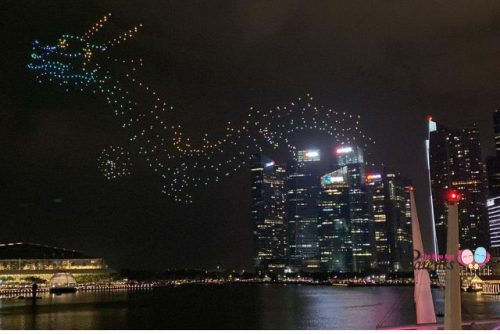 Marina Bay CNY Dragon Drone Show