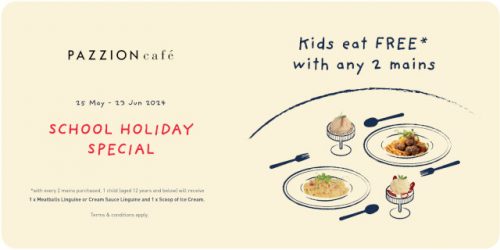 Kids Eat free at Pazzion Cafe