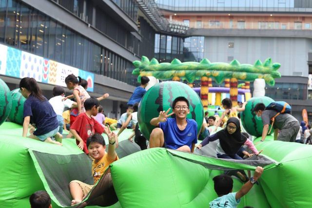 Kids having fun at Our Tampines Hub