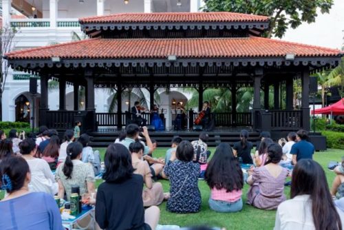 Magic Hour at Raffles Hotel Singapore