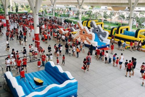 One Punggol National Day Celebrations bouncy castles