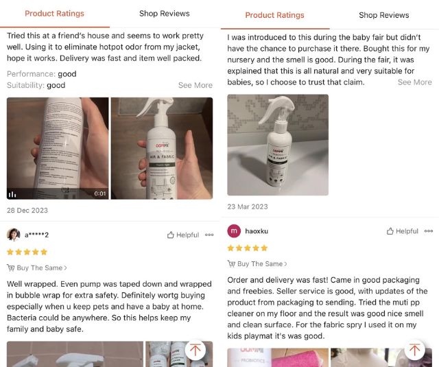 OOMMI Air & Fabric Spray reviews