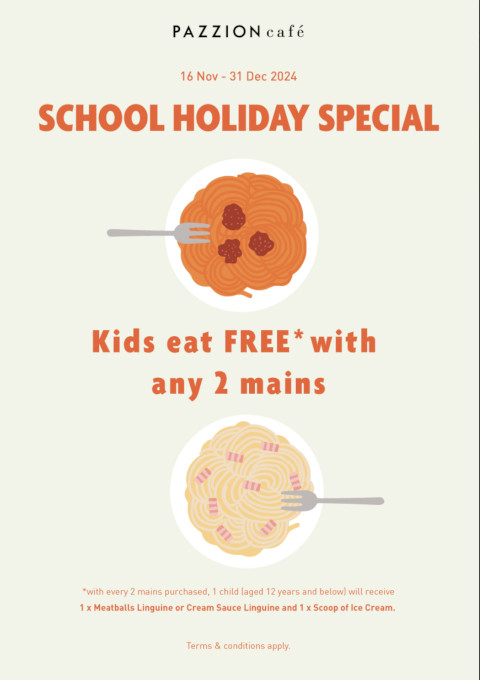 PAZZION Cafe Kids Eat Free