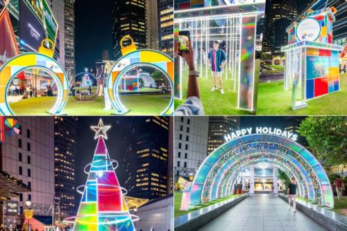 Raffles Place Christmas Photo Backdrop