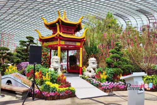 Flower Dome Spring Blossoms Jixian Pavilion