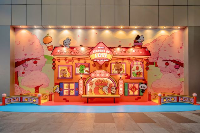 LINE FRIENDS minini mural wall at Orchard Central